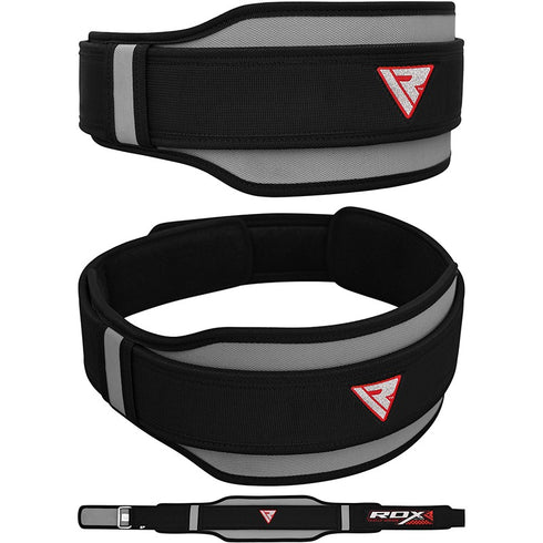 RDX 8D WEIGHT LIFTING GYM BELTS/Gry-3